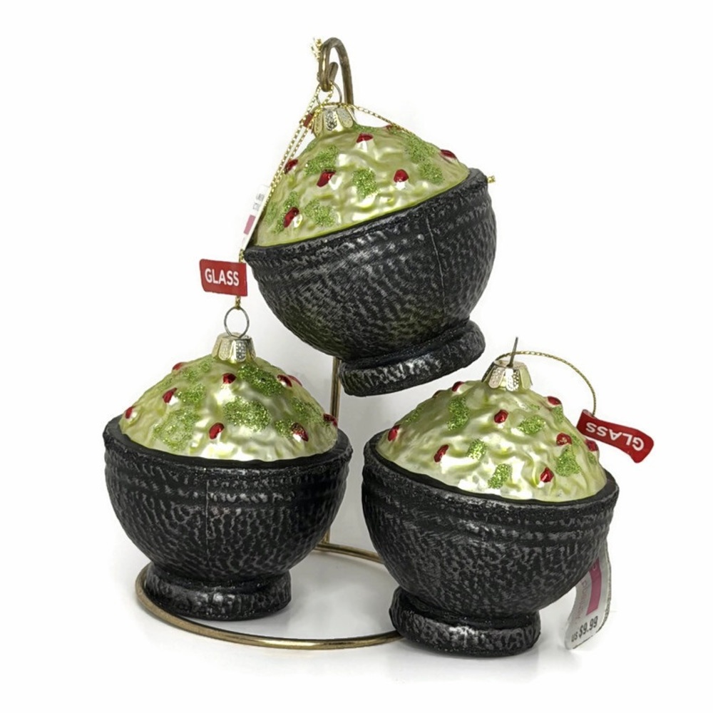 Christmas Glass Ornaments Lot of 3